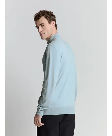 No Excess Half Zip Trui Effen