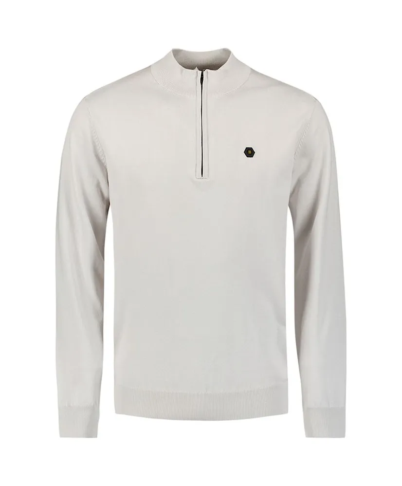 No Excess Half Zip Trui Effen