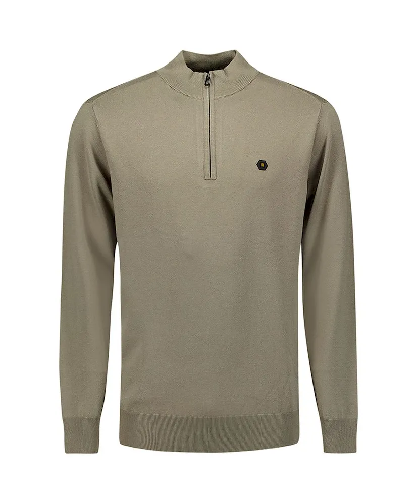 No Excess Half Zip Trui Effen