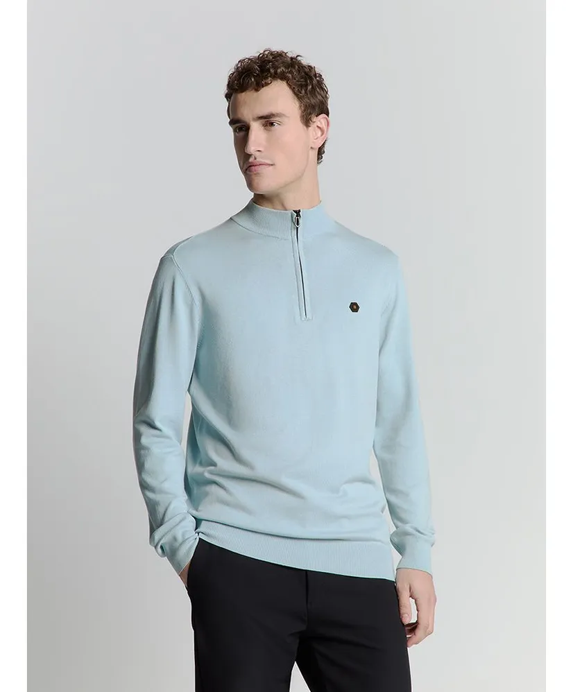 No Excess Half Zip Trui Effen