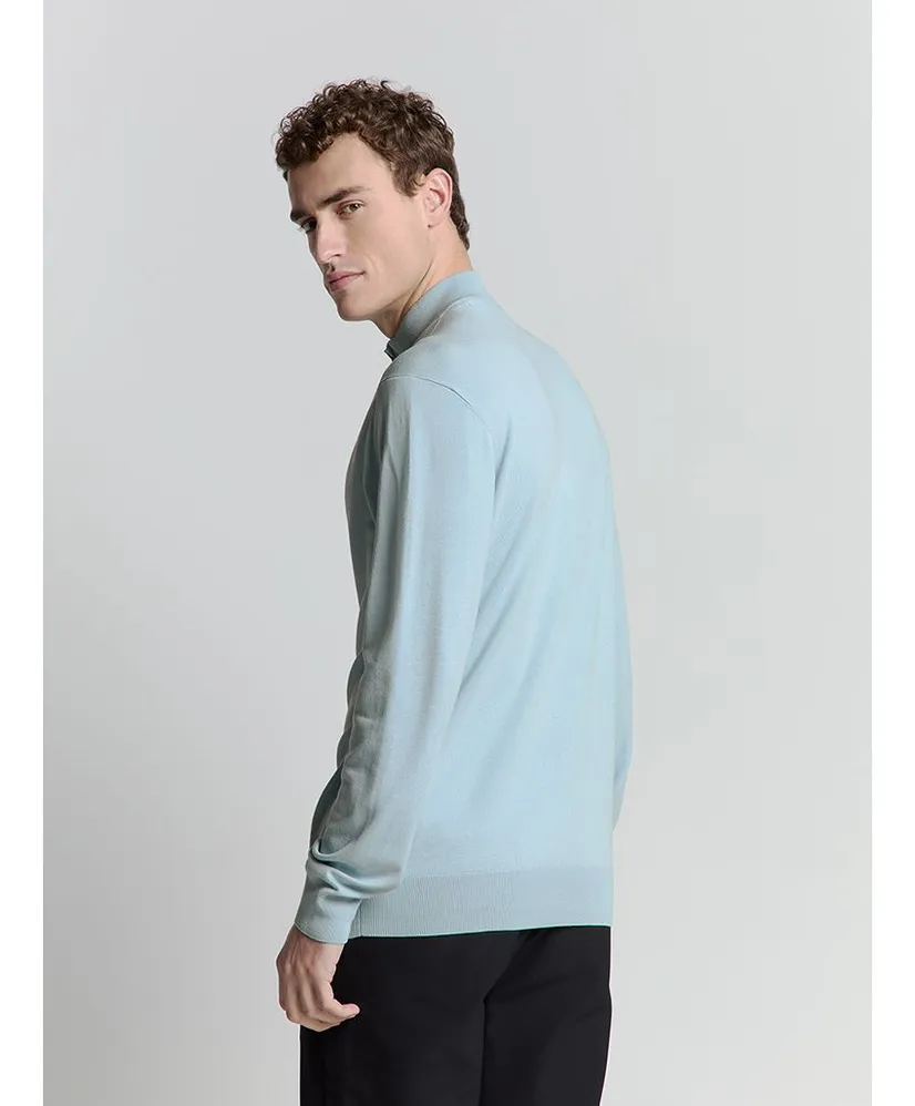 No Excess Half Zip Trui Effen