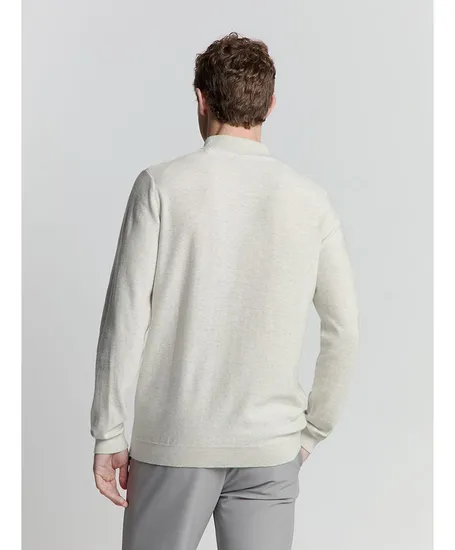 No Excess Half Zip Trui Gemêleerd