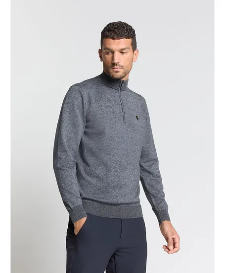 No Excess Half Zip Trui Gemêleerd