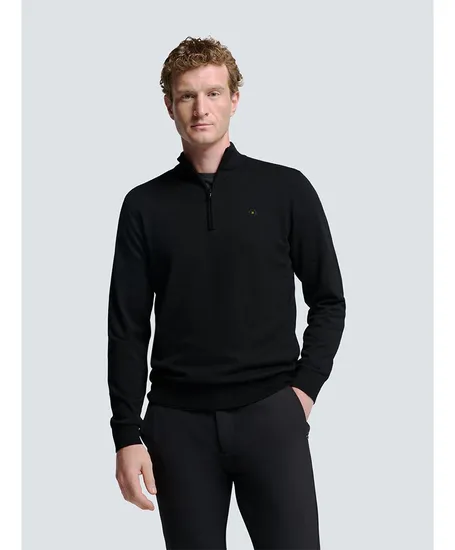 No Excess Half Zip Trui Gemêleerd