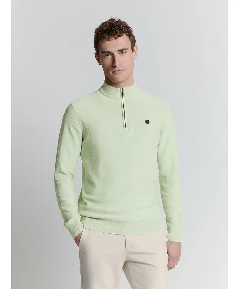 No Excess Half Zip Trui Gemêleerd