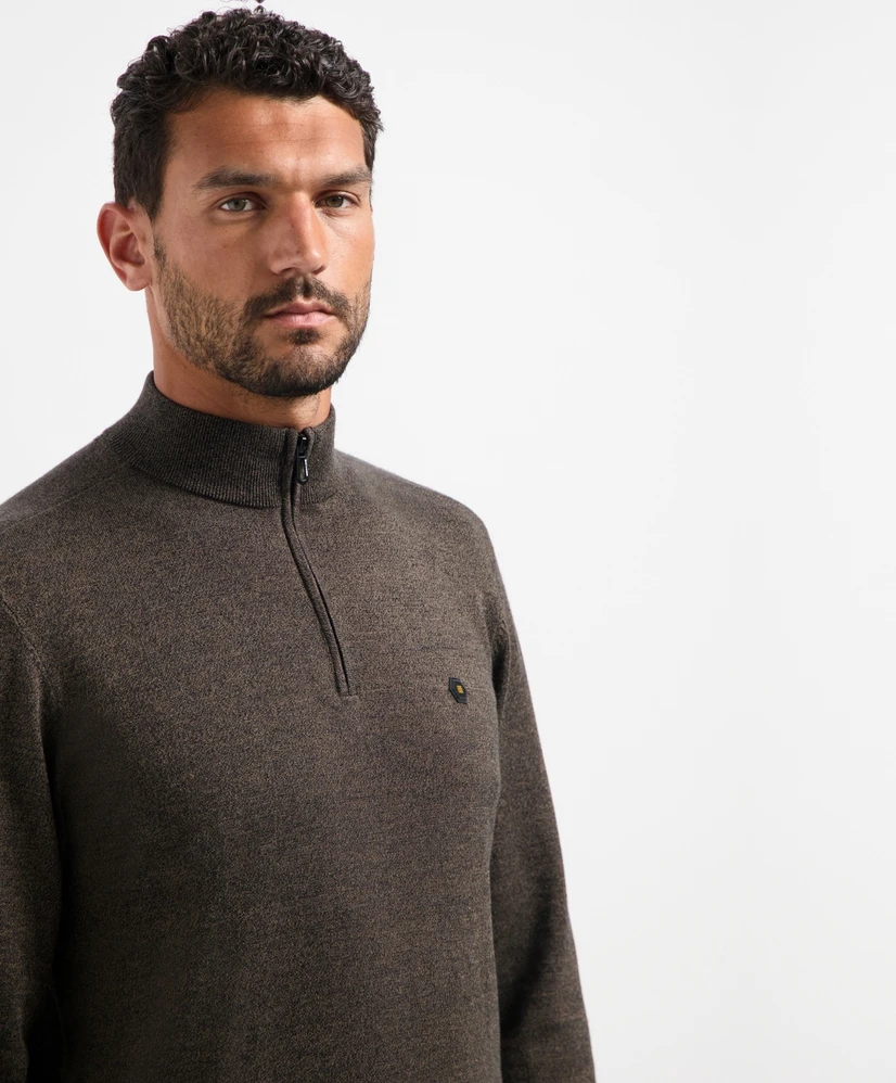 No Excess Half Zip Trui Gemêleerd