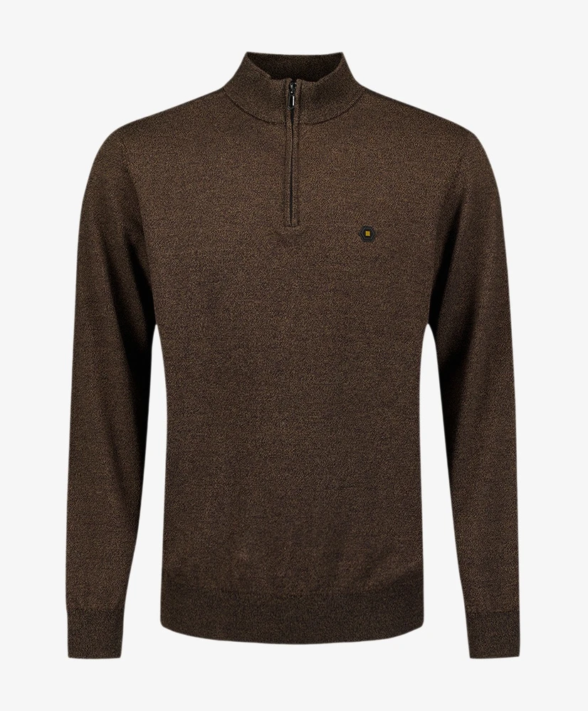 No Excess Half Zip Trui Gemêleerd