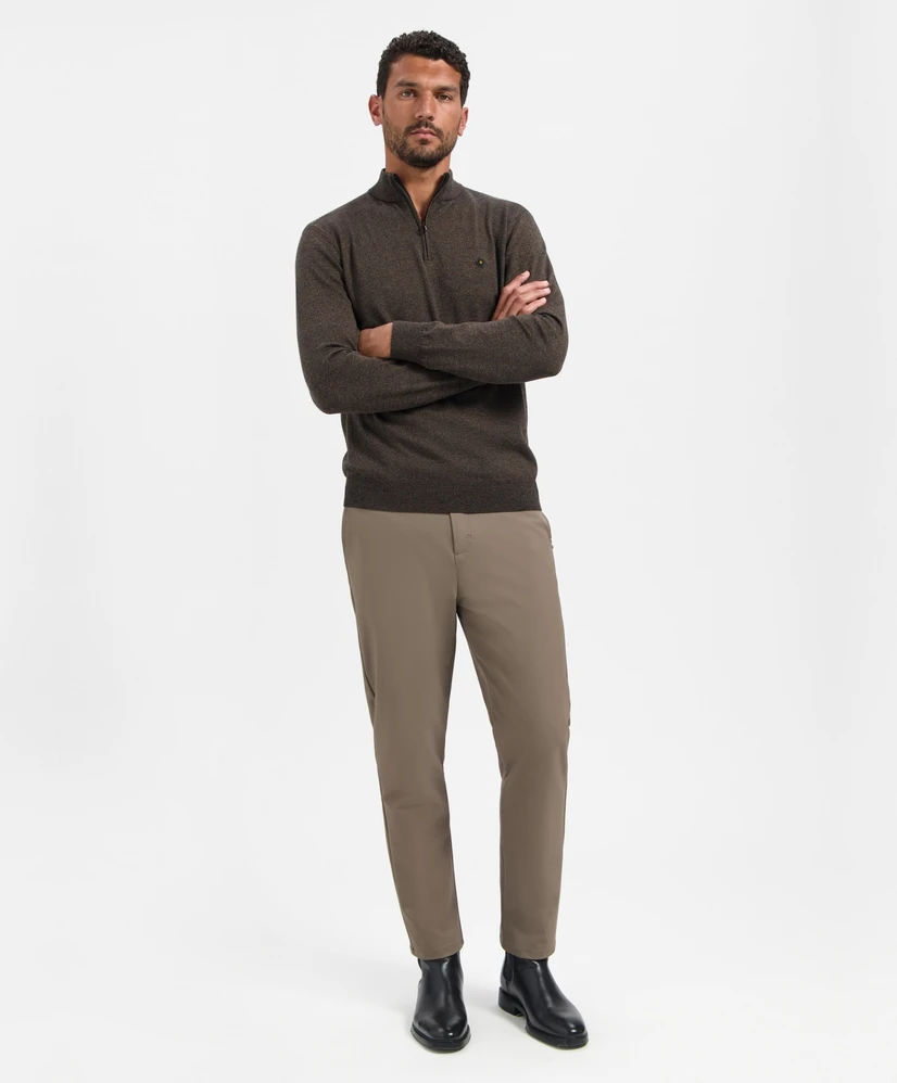No Excess Half Zip Trui Gemêleerd