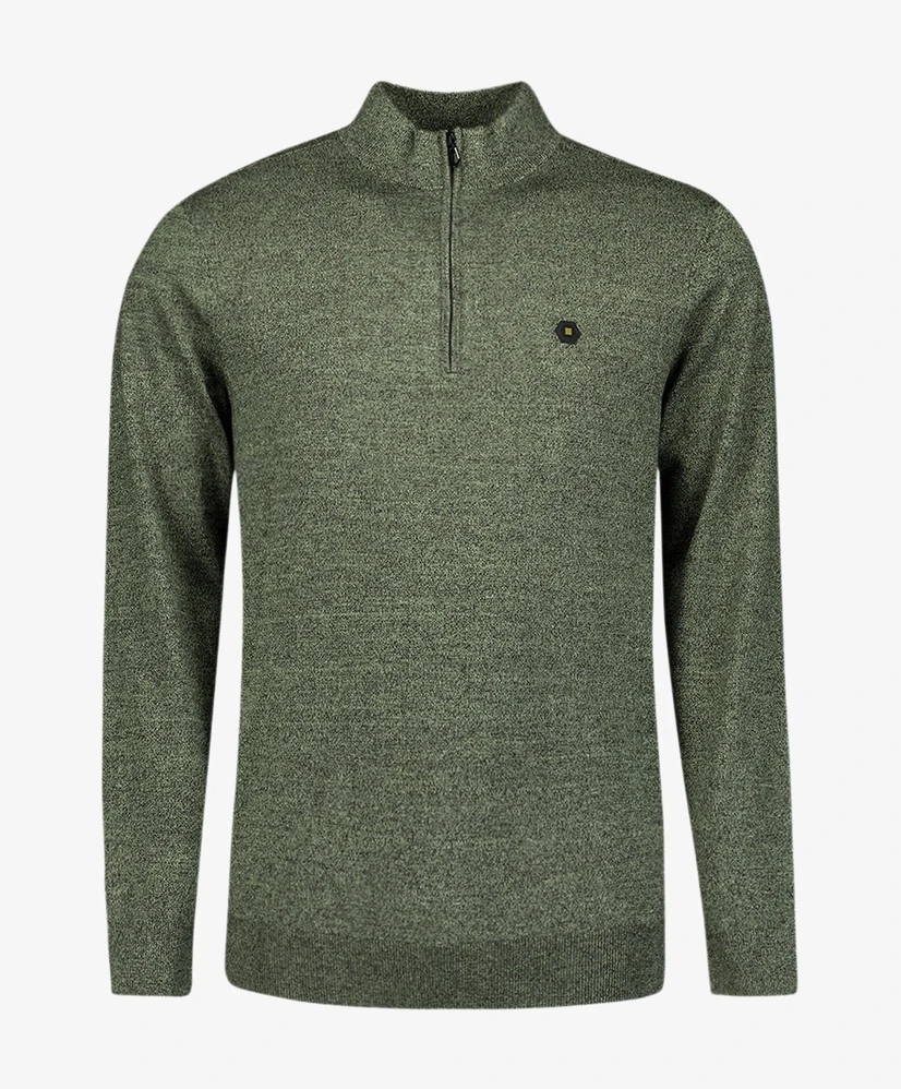 No Excess Half Zip Trui Gemêleerd