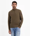 No Excess Half Zip Trui Rib