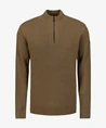 No Excess Half Zip Trui Rib