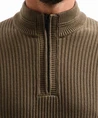 No Excess Half Zip Trui Rib