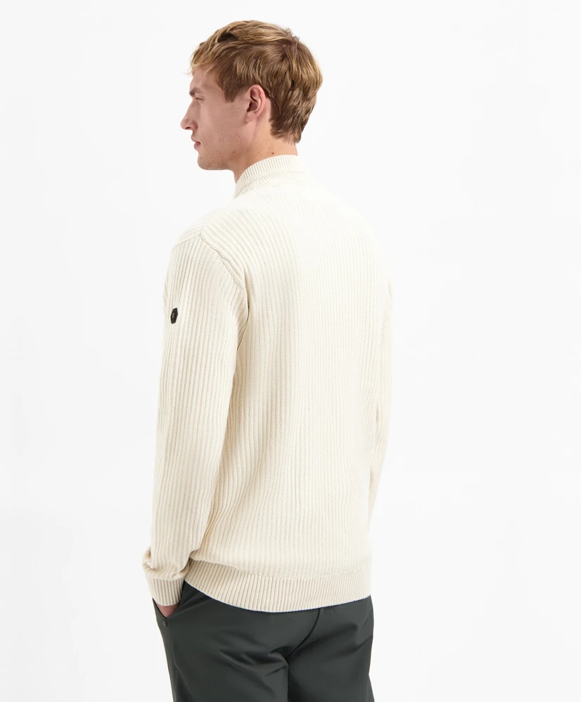 No Excess Half Zip Trui Rib