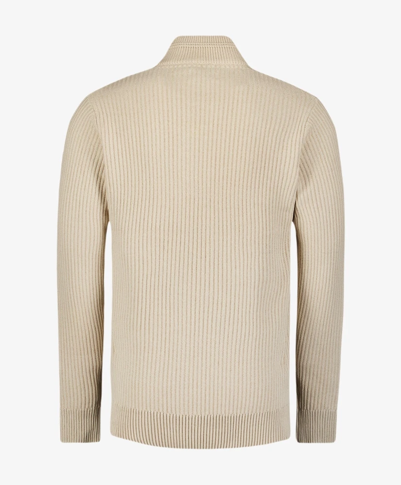 No Excess Half Zip Trui Rib