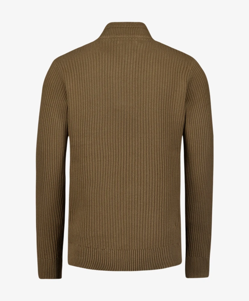 No Excess Half Zip Trui Rib