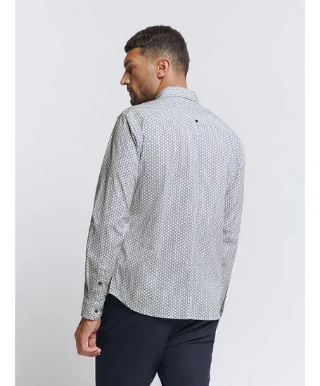 No Excess Overhemd Allover Print Regular Fit