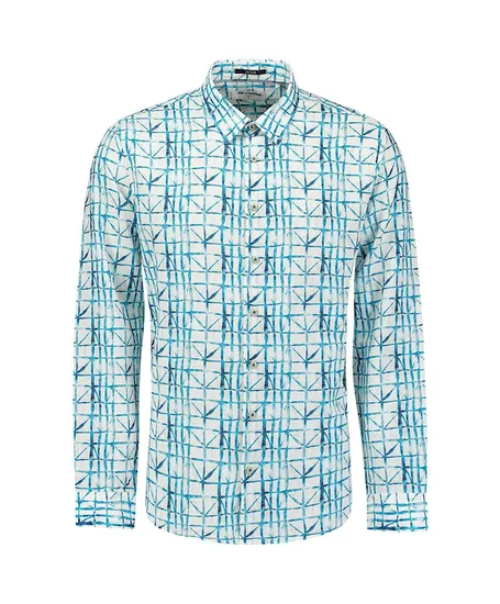 No Excess Overhemd Allover Print Regular Fit