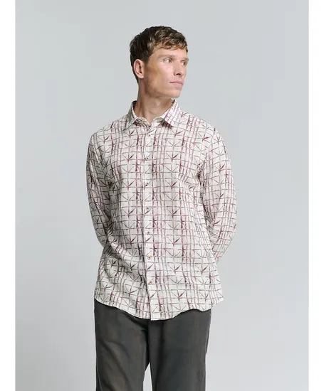 No Excess Overhemd Allover Print Regular Fit