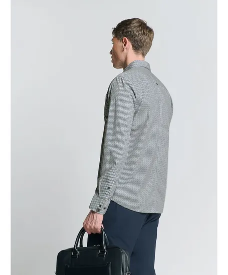 No Excess Overhemd Allover Print Regular Fit