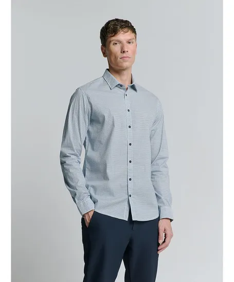 No Excess Overhemd Allover Print Regular Fit