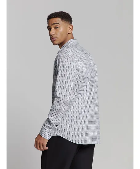 No Excess Overhemd Allover Print Regular Fit