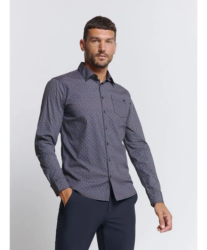 No Excess Overhemd Allover Print Regular Fit