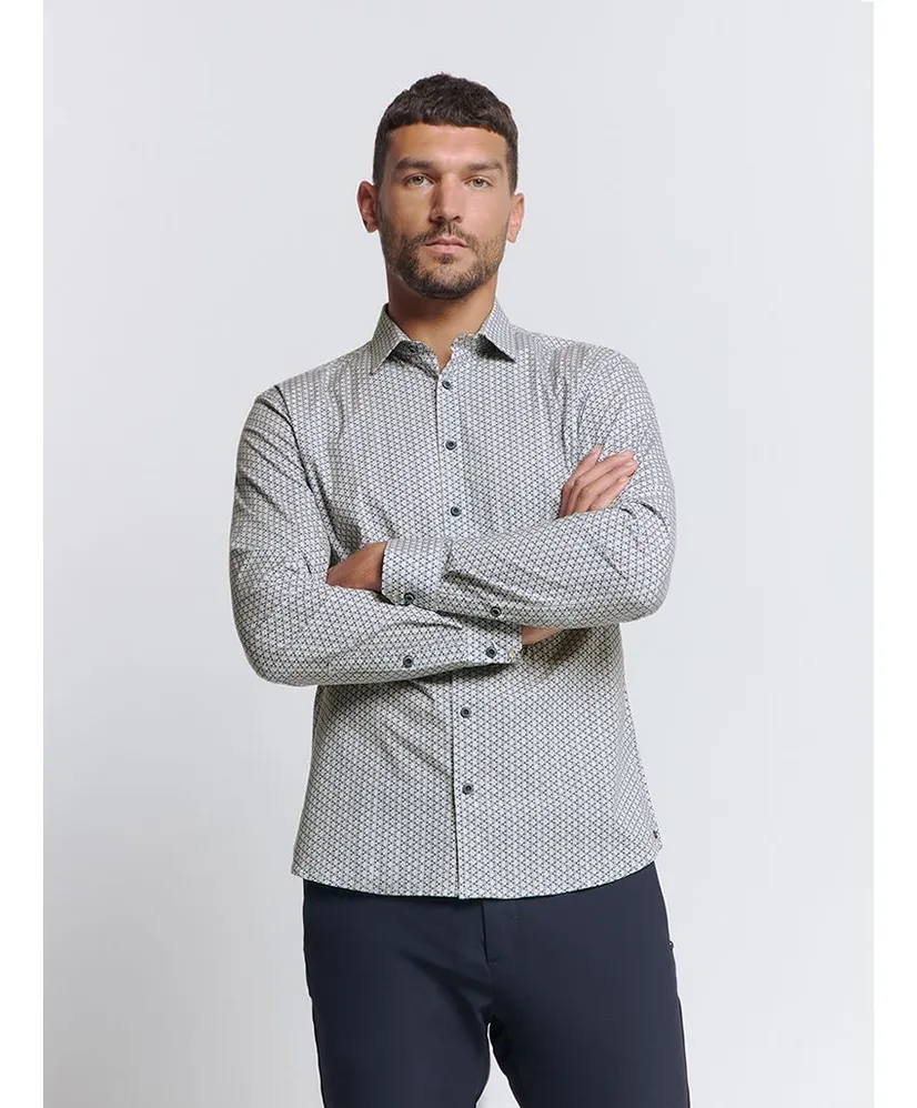 No Excess Overhemd Allover Print Regular Fit