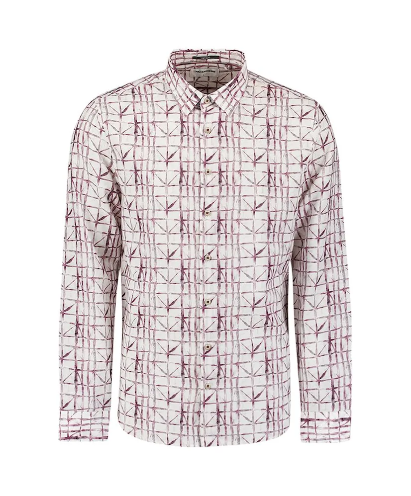 No Excess Overhemd Allover Print Regular Fit