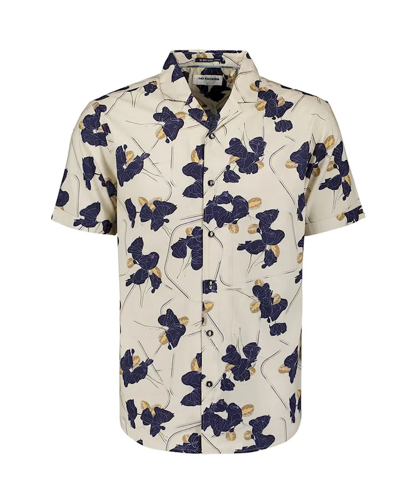 No Excess Overhemd Allover Print Regular Fit