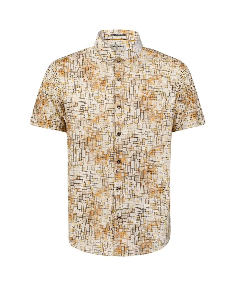 No Excess Overhemd Allover Print Regular Fit