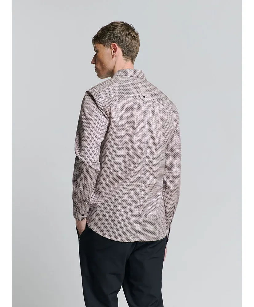 No Excess Overhemd Allover Print Regular Fit