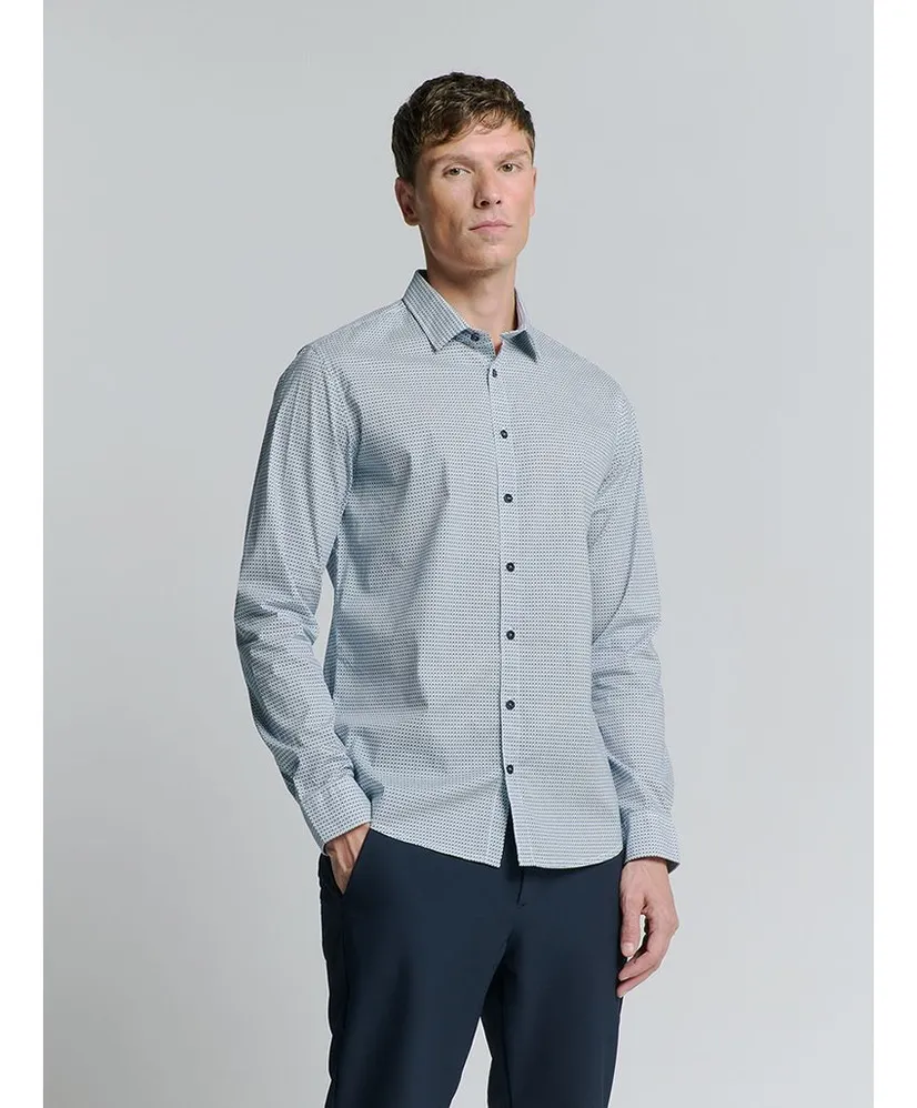 No Excess Overhemd Allover Print Regular Fit