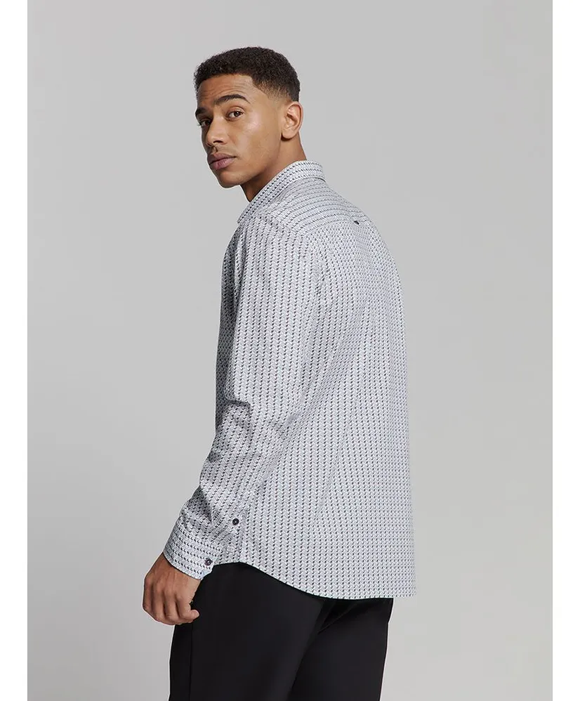 No Excess Overhemd Allover Print Regular Fit