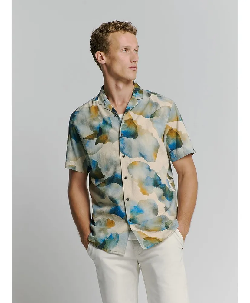 No Excess Overhemd Allover Print Regular Fit