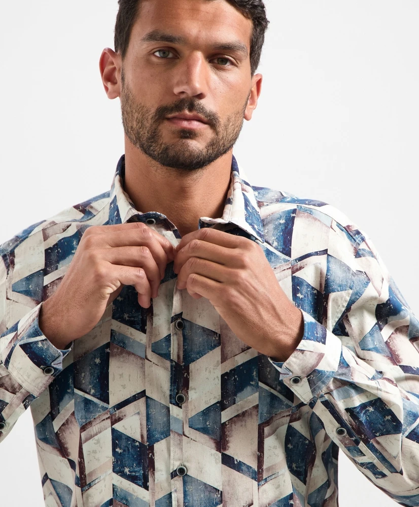 No Excess Overhemd Allover Print