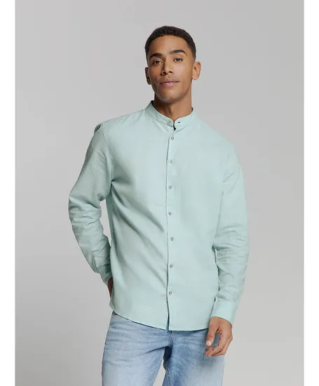 No Excess Overhemd Granddad Regular Fit