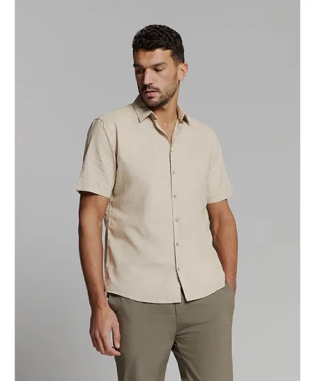 No Excess Overhemd Solid Linnen Regular Fit