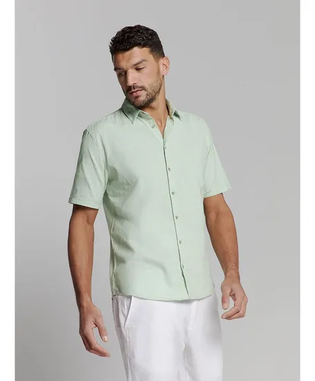 No Excess Overhemd Solid Linnen Regular Fit