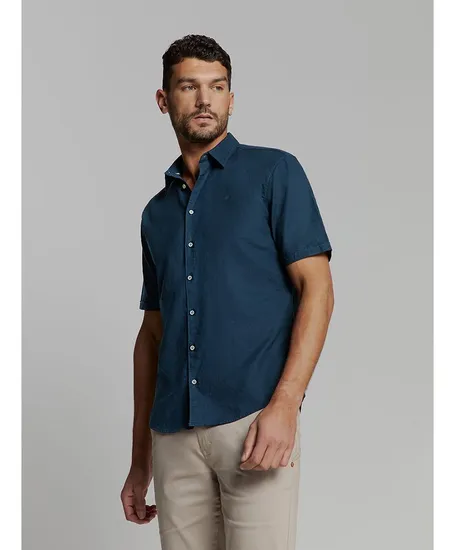 No Excess Overhemd Solid Linnen Regular Fit