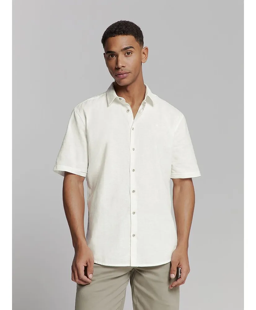 No Excess Overhemd Solid Linnen Regular Fit