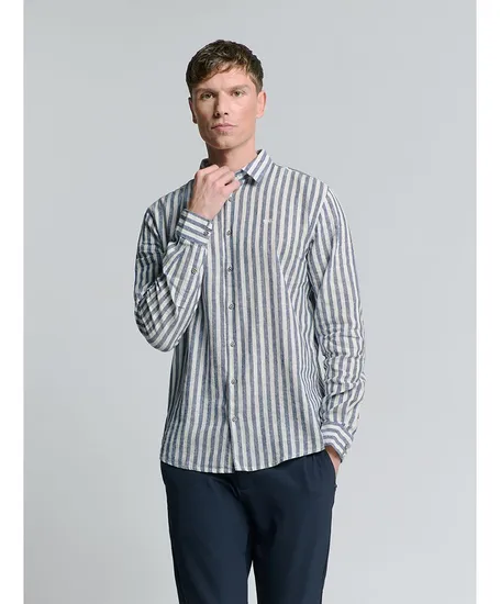 No Excess Overhemd Vertical Big Stripes