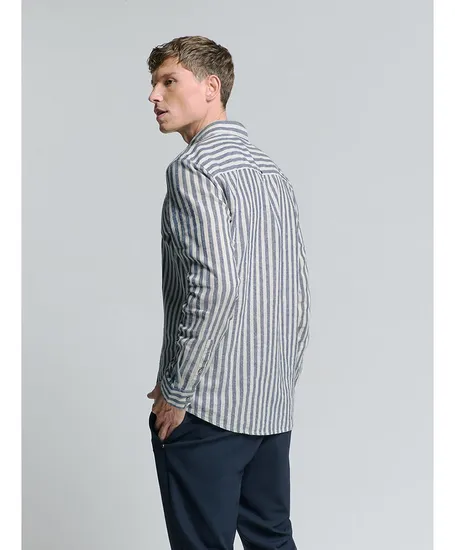 No Excess Overhemd Vertical Big Stripes