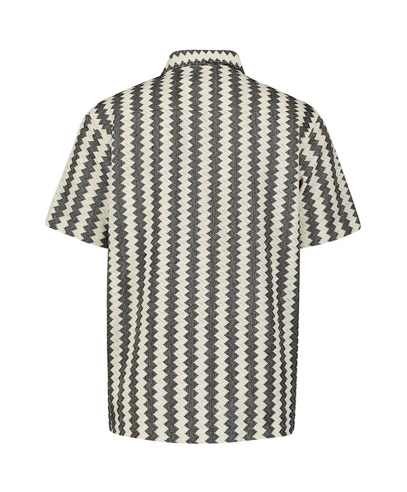 No Excess Overhemd Zig Zag Jacquard