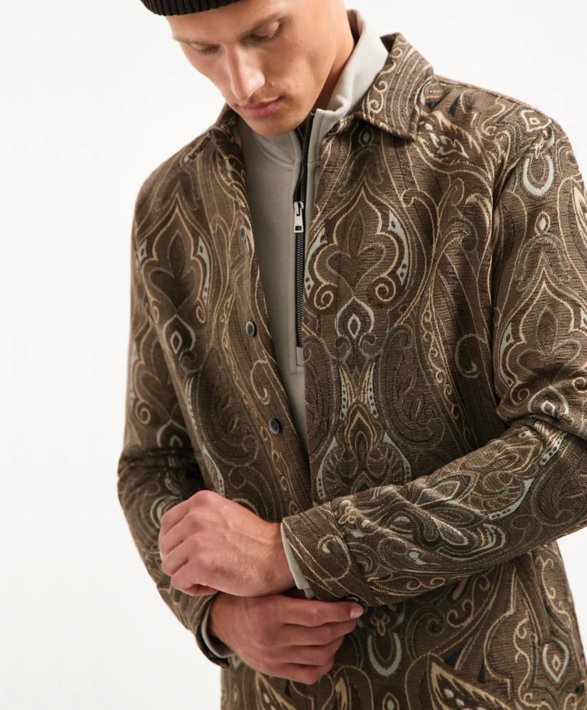 No Excess Overshirt Fancy Jacquard