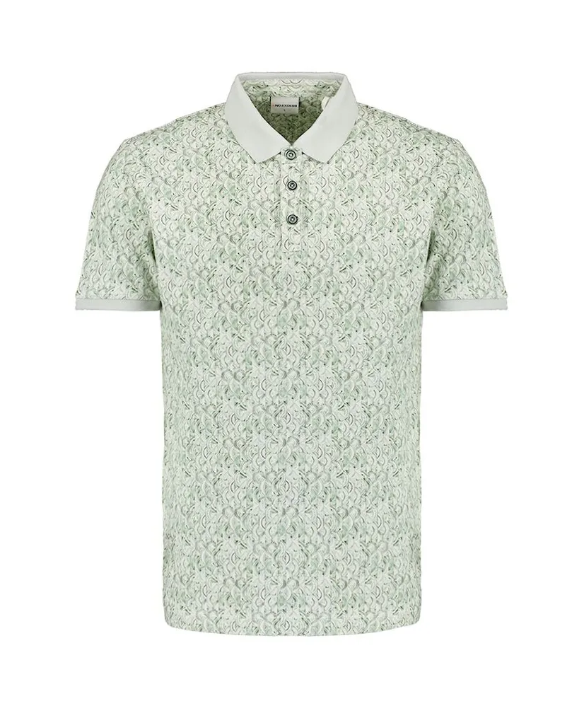No Excess Polo Pique Allover Print