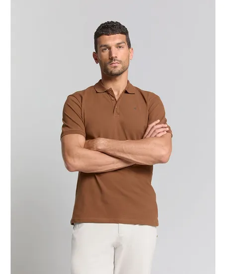 No Excess Polo Pique Solid Stretch