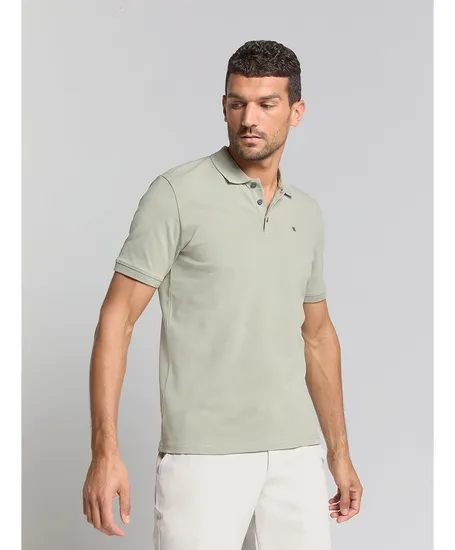 No Excess Polo Pique Solid Stretch