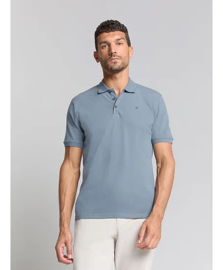No Excess Polo Pique Solid Stretch