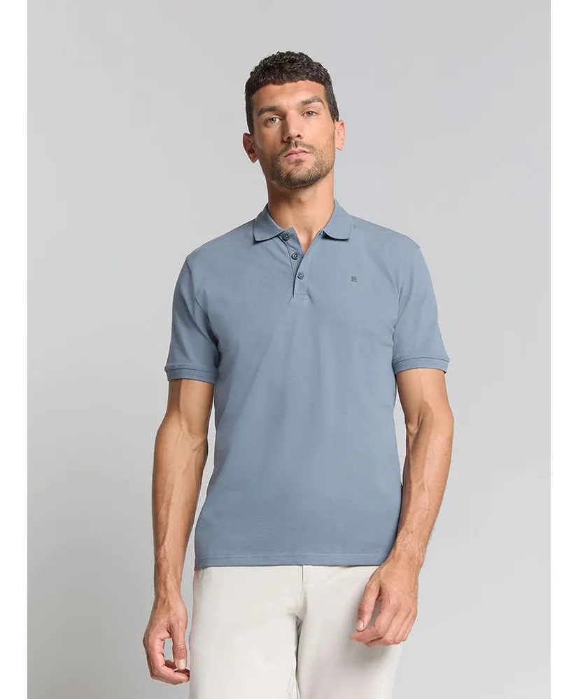 No Excess Polo Pique Solid Stretch