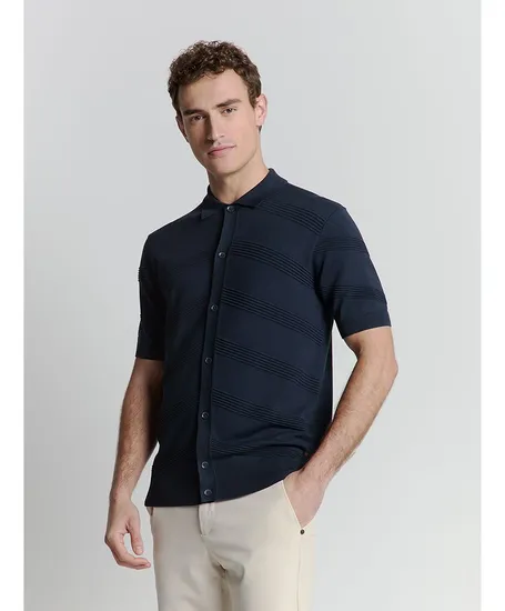 No Excess Polo Relief Knit